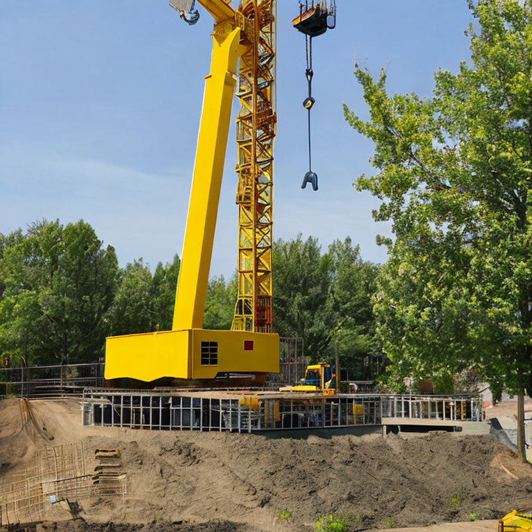 yellow construction crane